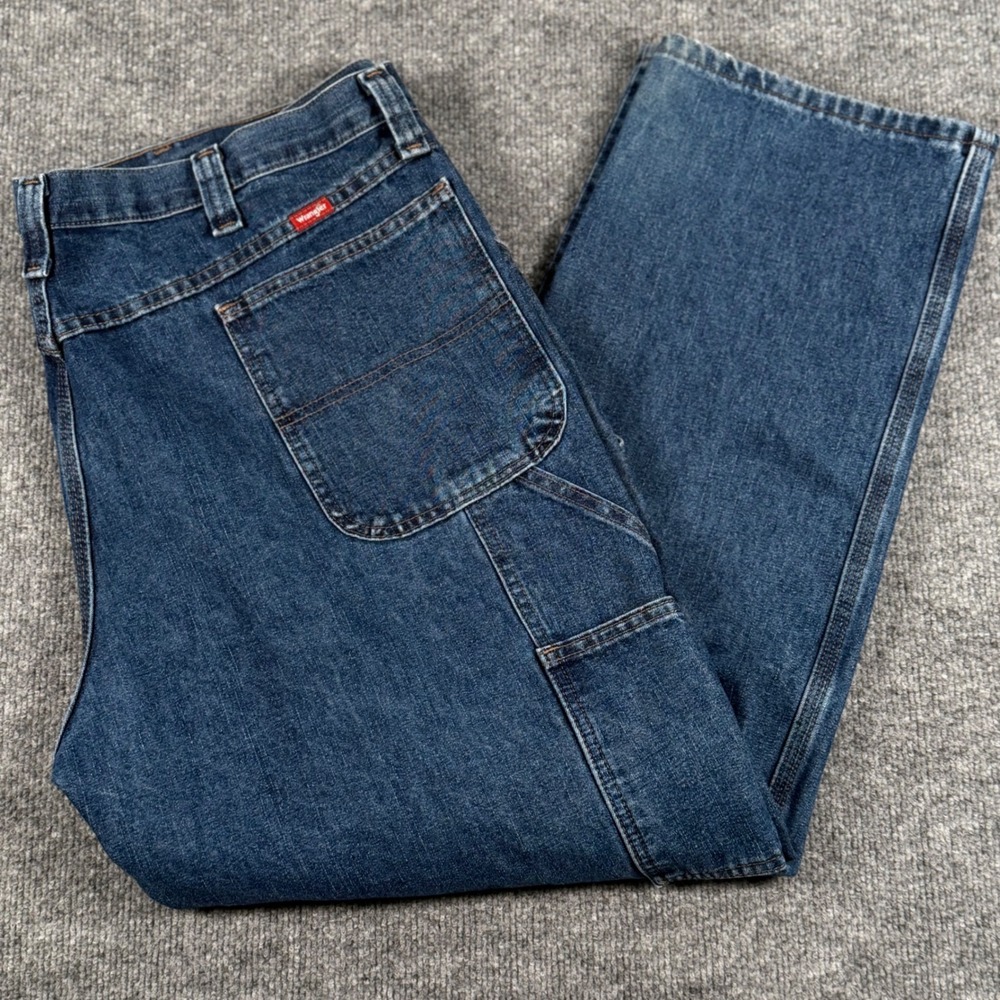 Y2K Vintage Wrangler Carpenter Jeans 42x30 Workwear Utility Construction Relaxed